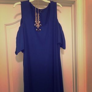 Plus  size Blue swing dress
